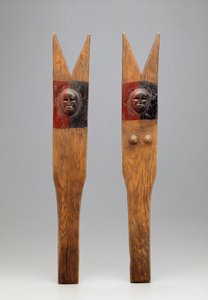 Drumsticks, Delaware, 1875-1900 (pigmentli oyma ahşap)